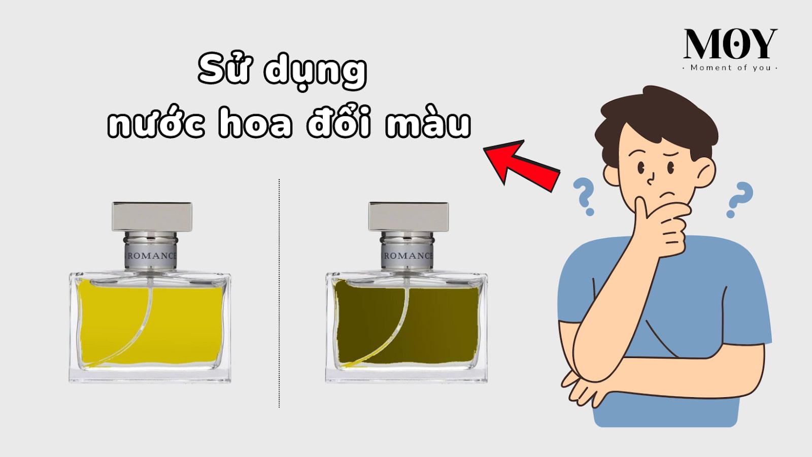 sử dụng nước hoa bị đổi màu